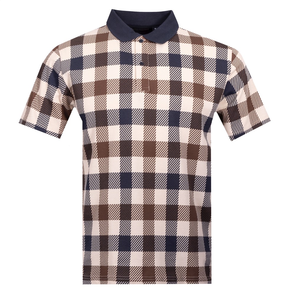 Active Macro Check Polo Shirt