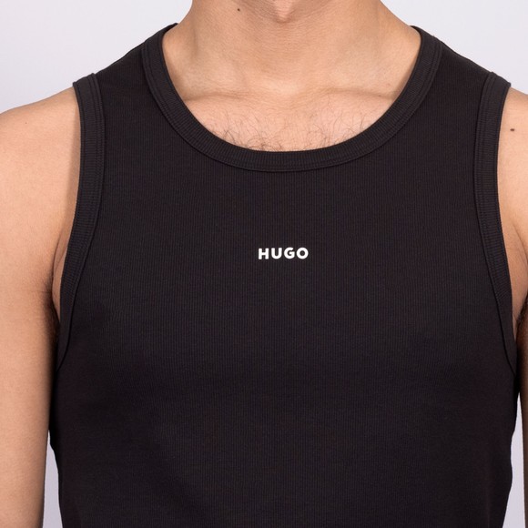 HUGO Mens Black Dapota Ribbed Vest  main image