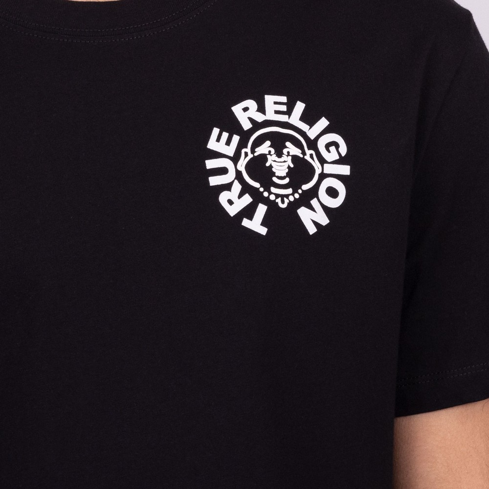 【TRUE RELIGION】ブッダ ロゴ PUFF PRINT Tシャツ True Religion Puff Print Buddha Face T Shirt | Oxygen Clothing
