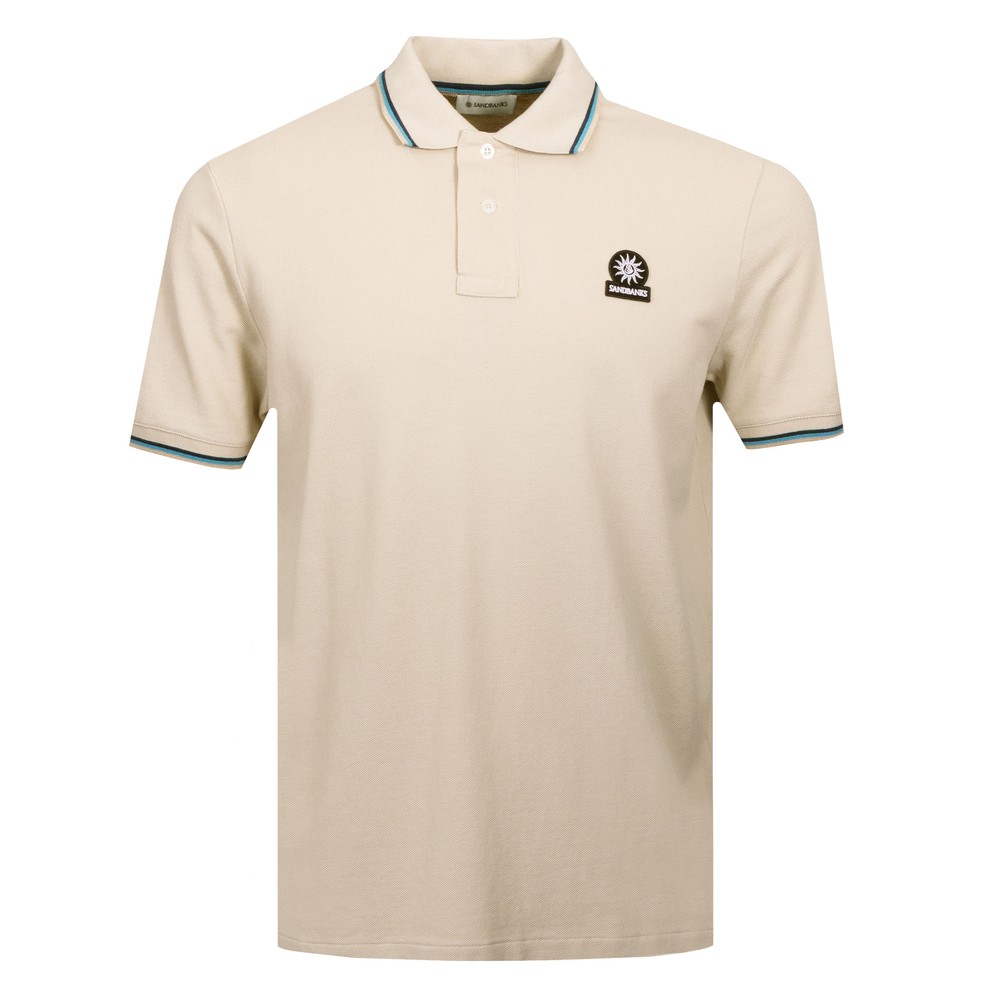 Tipped Badge Logo Polo Shirt
