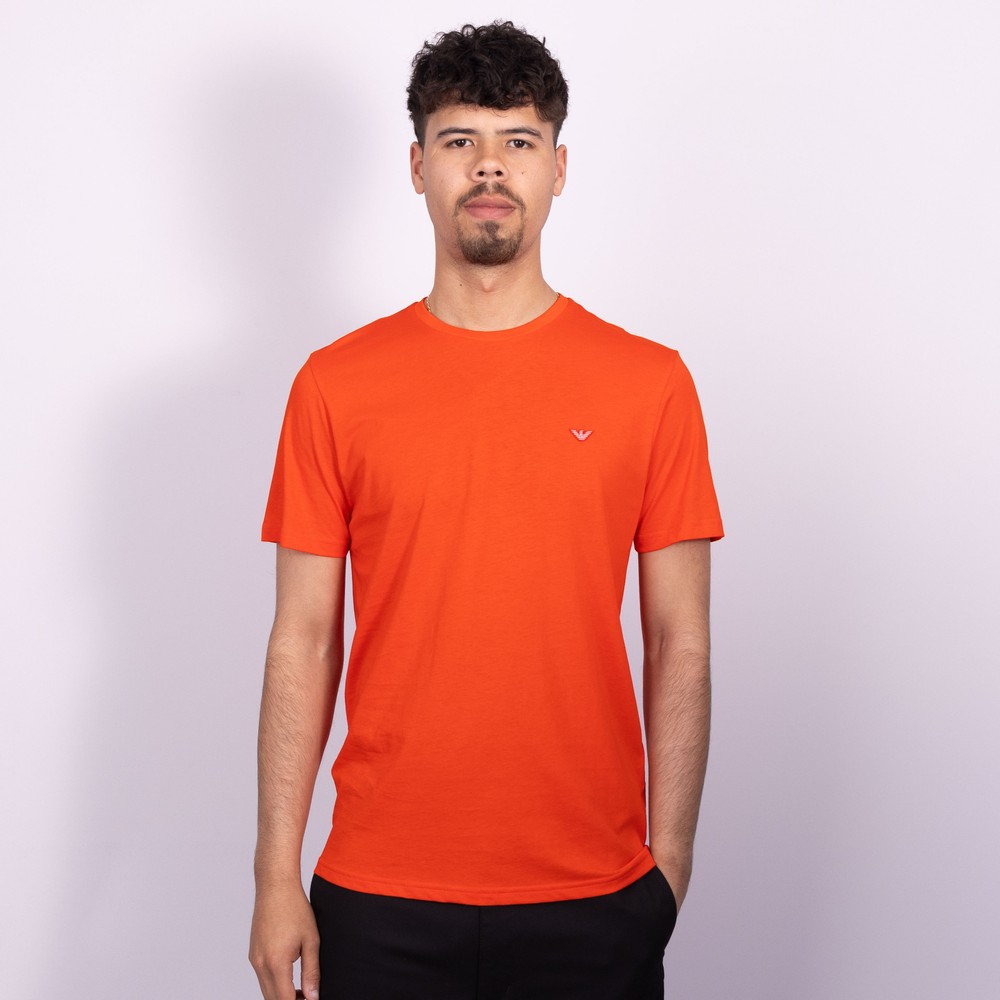 【EMPORIO ARMANI】 M's Logo Point Crew-neck ★ Orange AX_6DZTHF_20ZJH4Z_orange_M-