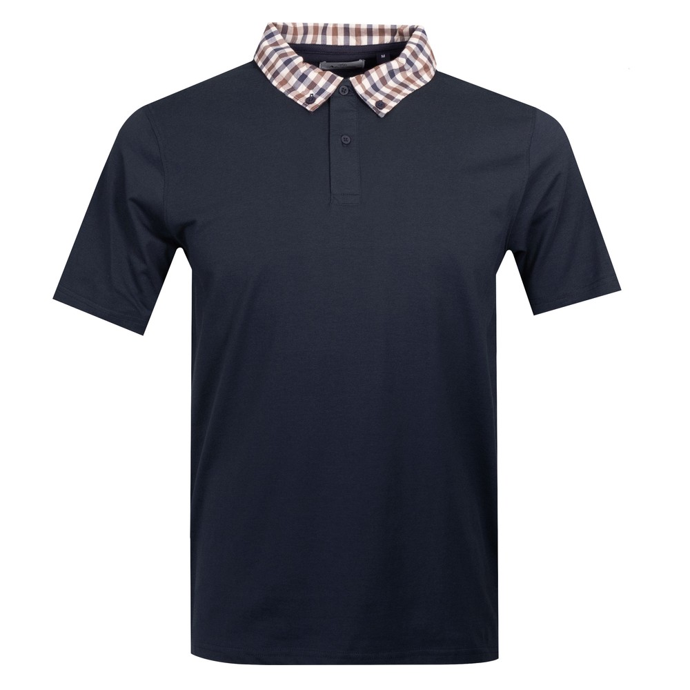 Supima Check Collar Rib Polo Shirt
