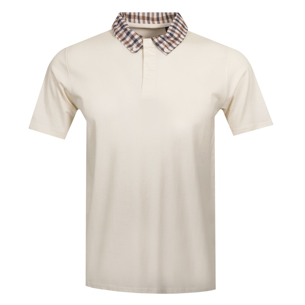 Supima Check Collar Rib Polo Shirt
