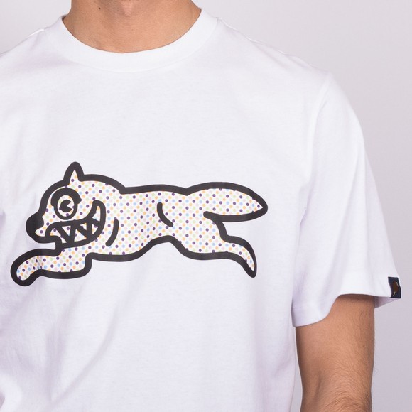 BBC Icecream Mens White Polka Dot Running Dog T Shirt main image