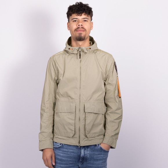 Parajumpers Mens Green Jonty Hooded Shell Jacket main image