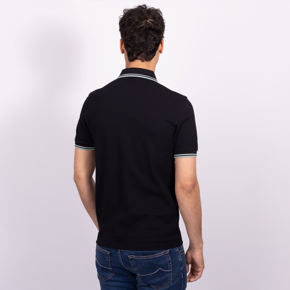 Fred Perry Mens Black Twin Tipped Polo Shirt main image