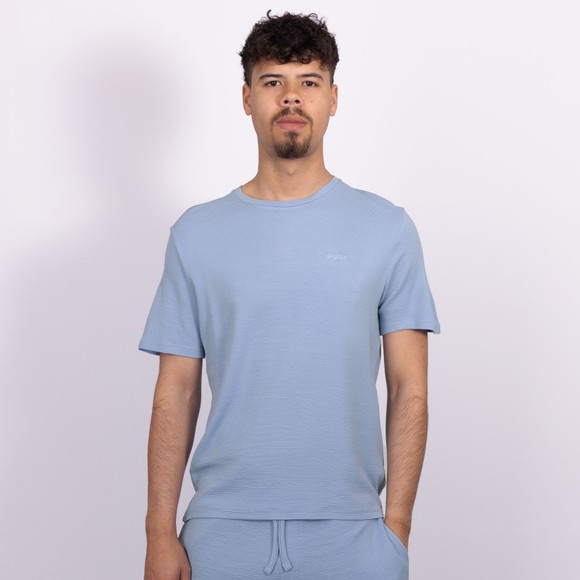 BOSS Bodywear Mens Blue Rib T Shirt #3