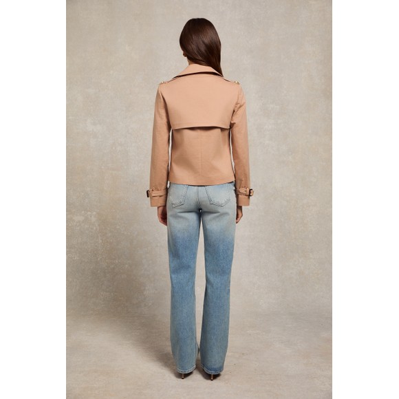 Holland Cooper Womens Off-White Buckley Trench Jacket #4