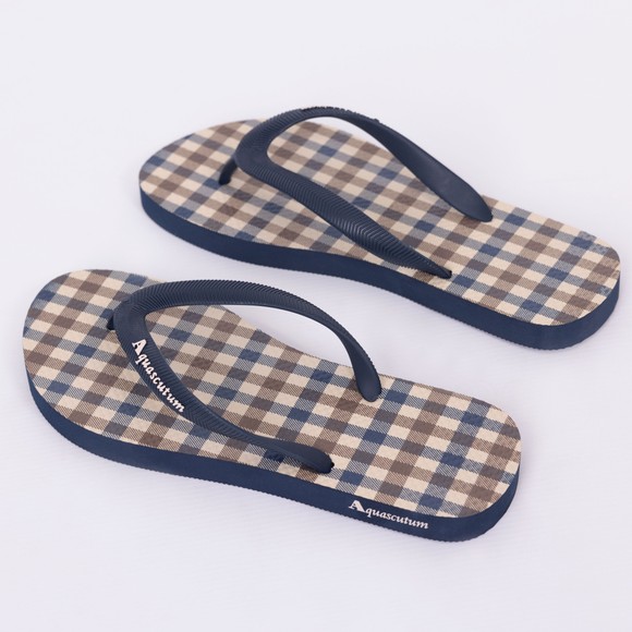 Aquascutum Mens Blue Iconic Flip Flop main image