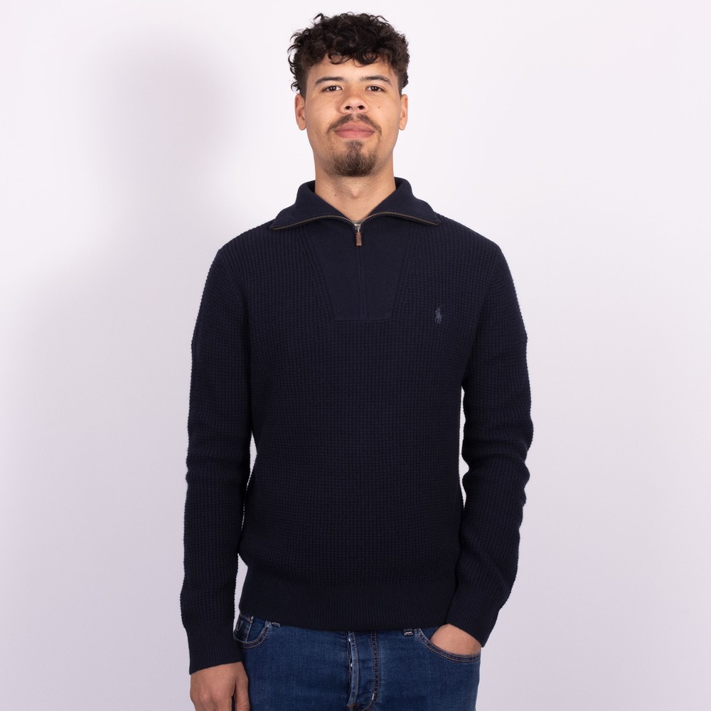 Polo Ralph Lauren Waffle 1/4 Zip Knit | Oxygen Clothing