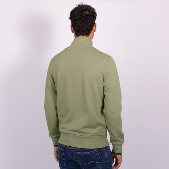 Fred Perry Mens Green 1/2 Zip Sweatshirt main image