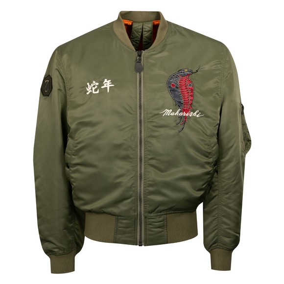 Maharishi Mens Green Year Of The Snake MA1 Flight Jacket main image