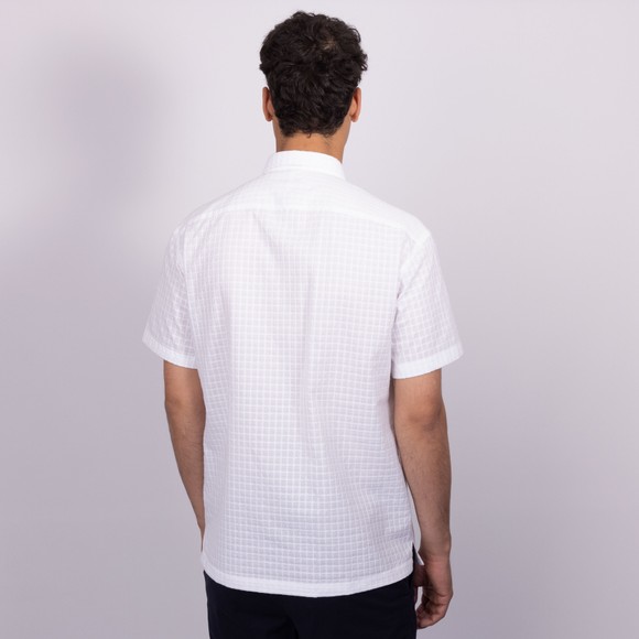 BOSS Mens White C-Cory Textured Short Sleeve Shirt main image