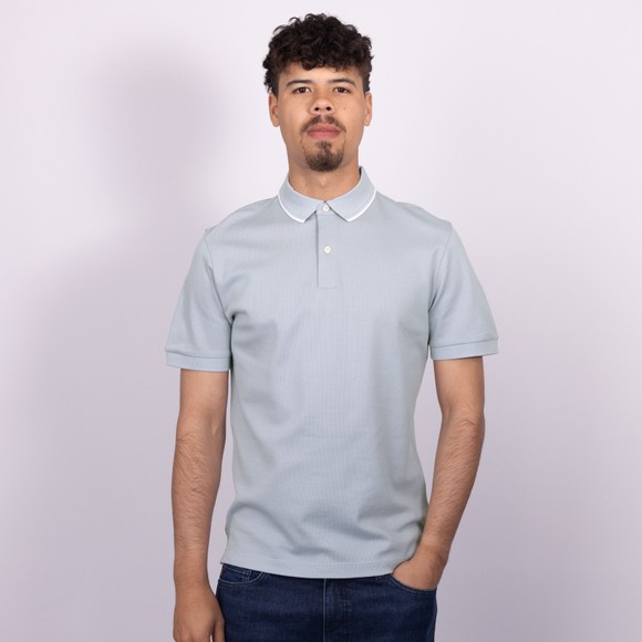 BOSS Mens Blue Formal H Prout 59 Textured Polo Shirt main image