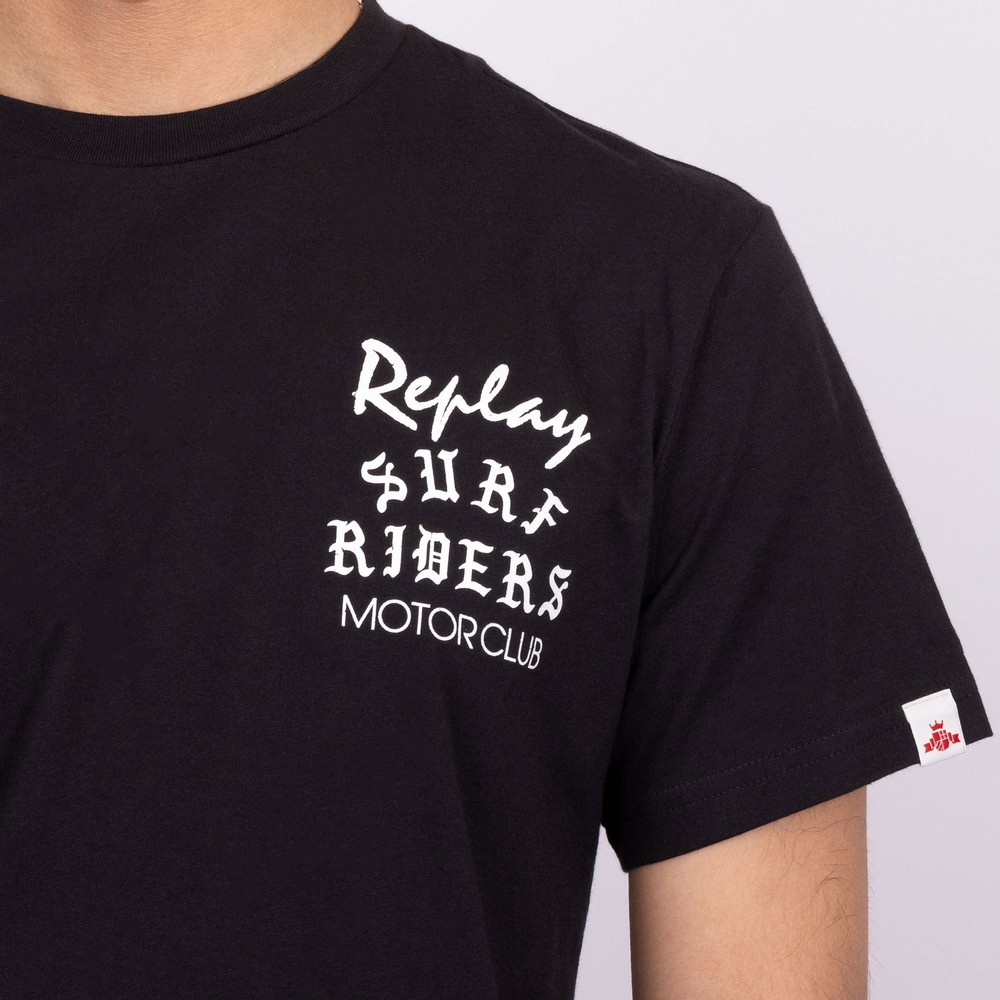 Replay Motorclub Skull Backprint T-Shirt | Masdings