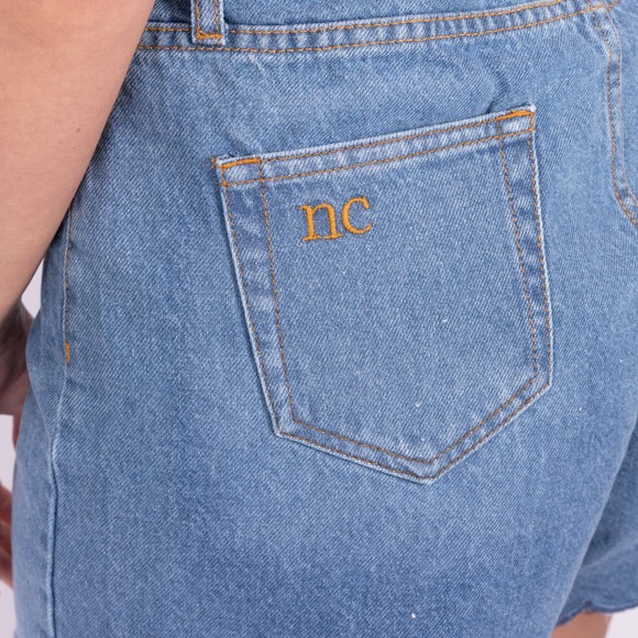 Nobody's Child Womens Blue Denim Scallop Short main image