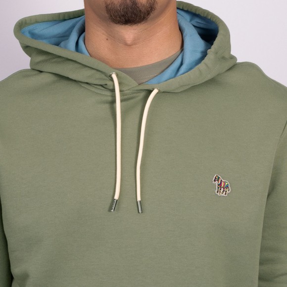PS Paul Smith Mens Green Zebra Overhead Hoodie main image