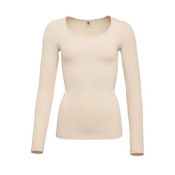 Holland Cooper Womens Off-White Supersoft Long Sleeve Top main image