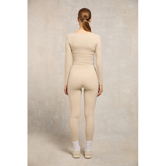 Holland Cooper Womens Off-White Supersoft Long Sleeve Top main image