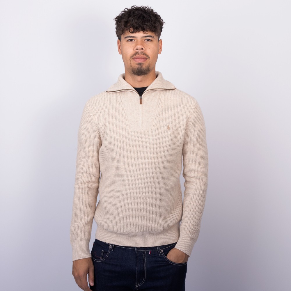 Polo Ralph Lauren Waffle 1/4 Zip Knit | Oxygen Clothing