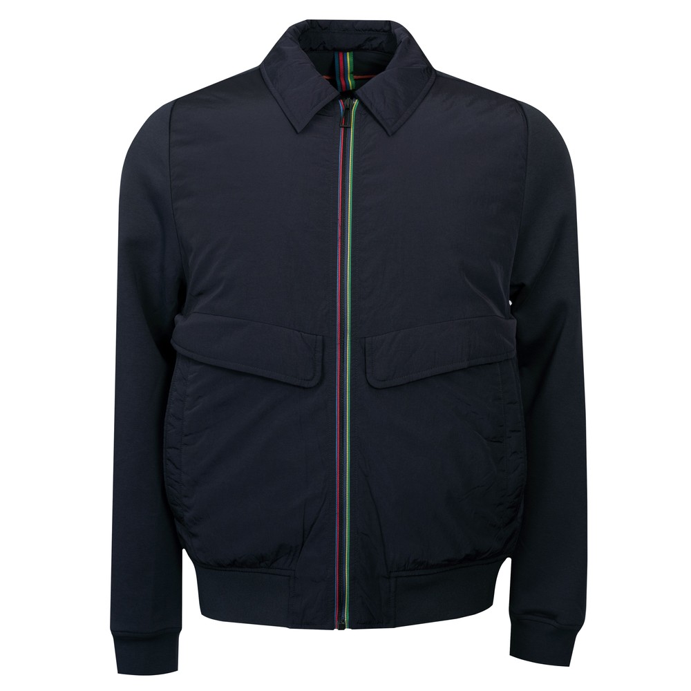 Collared Mixed Media Jacket