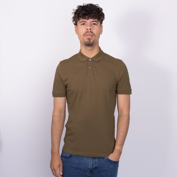 BOSS Mens Green Formal Pallas Polo Shirt main image