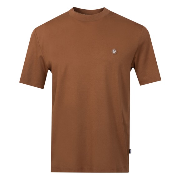 BOSS Mens Brown Formal C Taut Circle Logo T Shirt main image