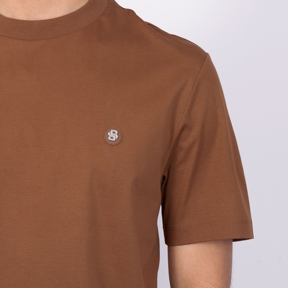 BOSS Mens Brown Formal C Taut Circle Logo T Shirt main image