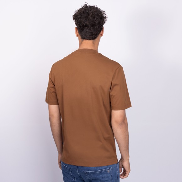 BOSS Mens Brown Formal C Taut Circle Logo T Shirt main image