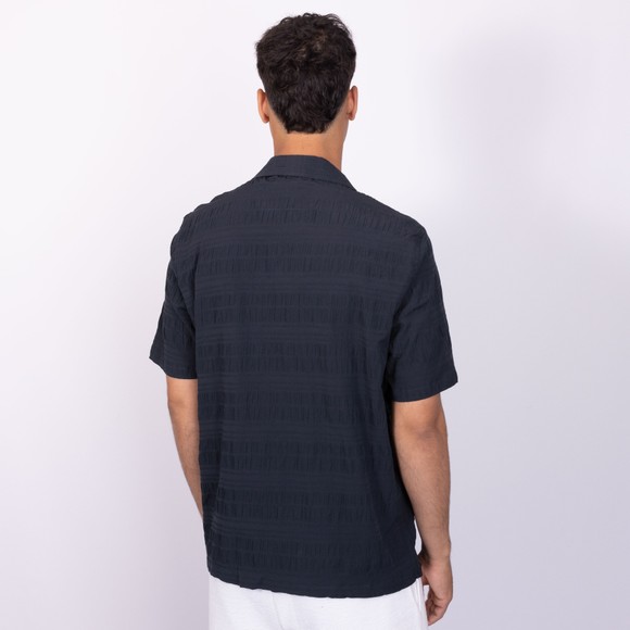 Prevu Mens Blue Beckerr Seersucker Shirt main image