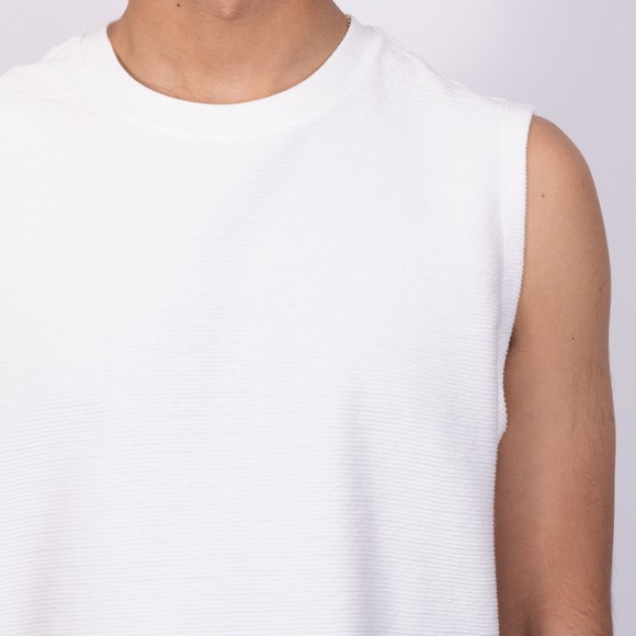 Prevu Mens White Ottoman Rodri Tank Top main image