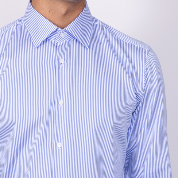BOSS Mens Blue Formal H Hank Kent C1 214 Slim Shirt main image