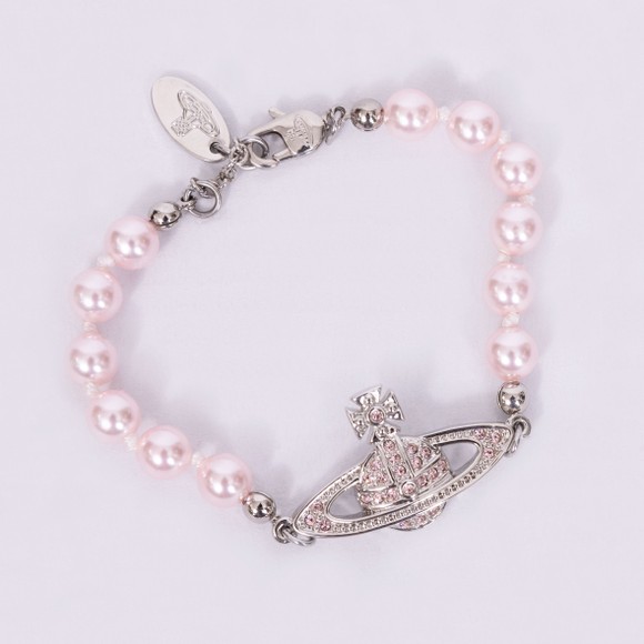 Vivienne Westwood Womens Silver Mini Bas Relief Chain Bracelet main image