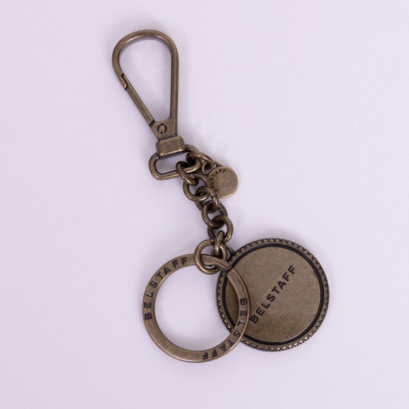 Belstaff Mens Orange Harding Metal Keyring main image