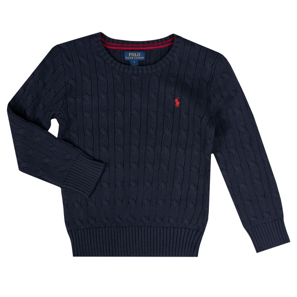 Polo Ralph Lauren Boys Blue Boys Cotton Cable Knit Jumper main image