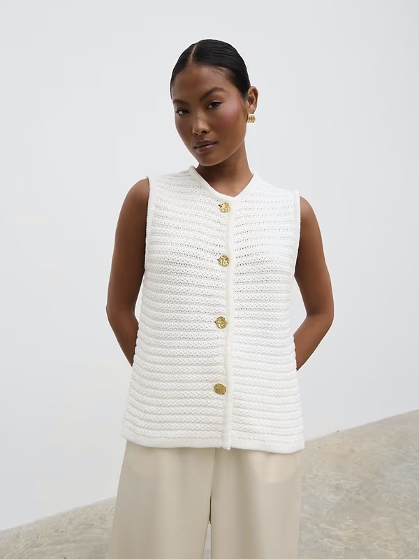 Frankie Crochet Knit Waistcoat