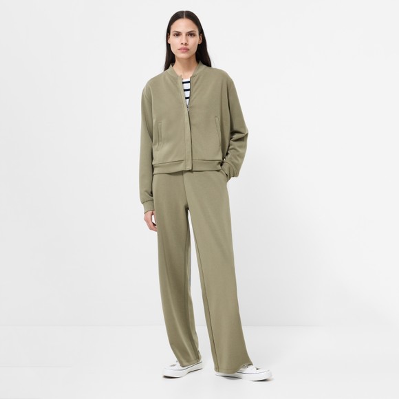 French Connection Womens Green Wren L/S Zip Through Bomber Jacket main image