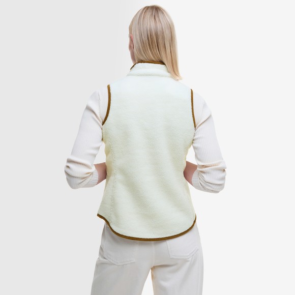 Barbour Lifestyle Womens White Burford Fleece Gilet main image