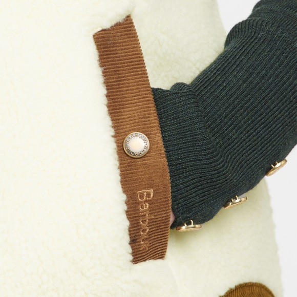 Barbour Lifestyle Womens White Burford Fleece Gilet main image