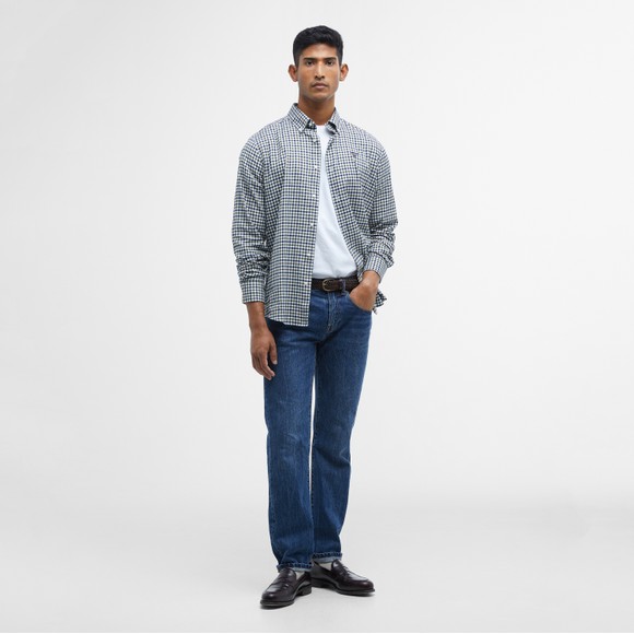 Barbour Lifestyle Mens Green Finkle Gingham Shirt main image