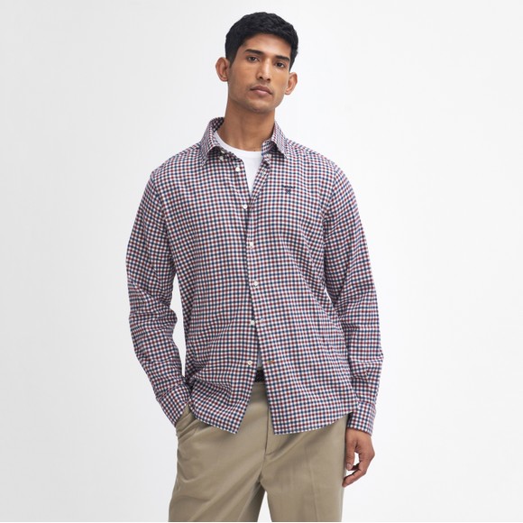 Barbour Lifestyle Mens Purple Finkle Gingham Shirt main image