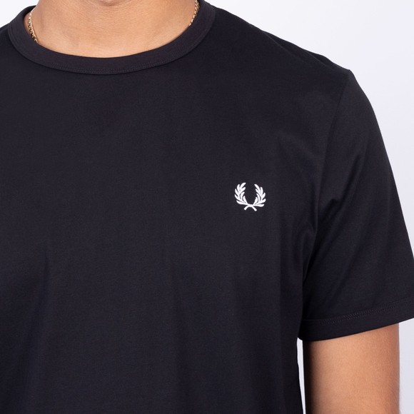 Fred Perry Mens Black Ringer T-Shirt main image