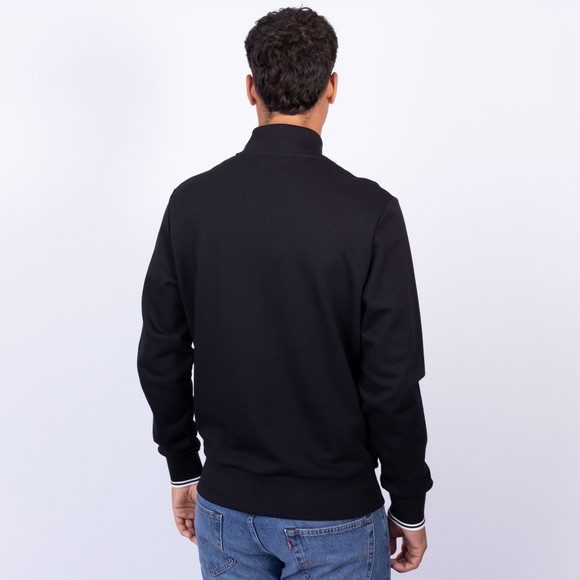 Fred Perry Mens Black 1/2 Zip Sweatshirt main image