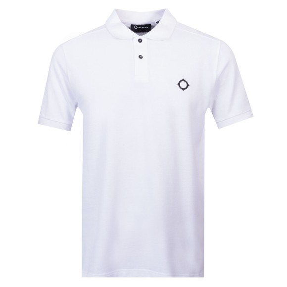Ma.Strum Mens White Core Pique Polo Shirt main image