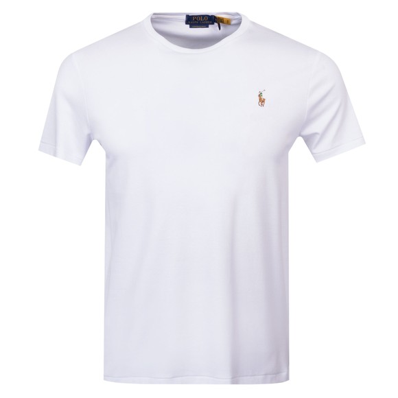 Polo Ralph Lauren Mens White Custom Slim Fit Pima Cotton T Shirt main image