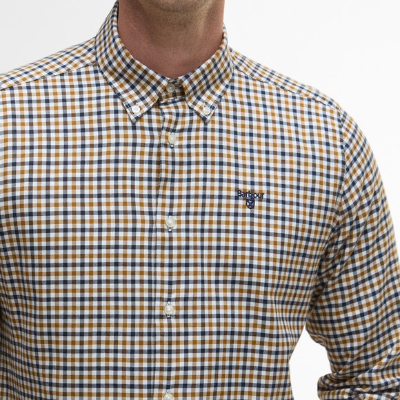 Barbour Lifestyle Mens Beige Finkle Gingham Shirt main image