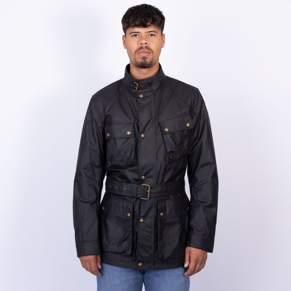 Belstaff Mens Black Trialmaster Wax Jacket main image