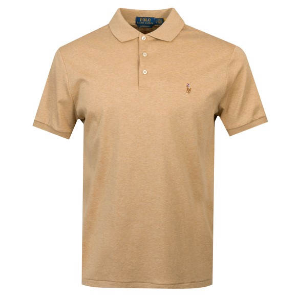 Polo Ralph Lauren Mens Brown Custom Slim Fit Pima Polo Shirt main image