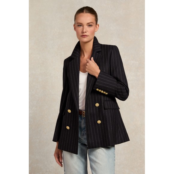 Holland Cooper Womens Blue Double Breasted Blazer main image