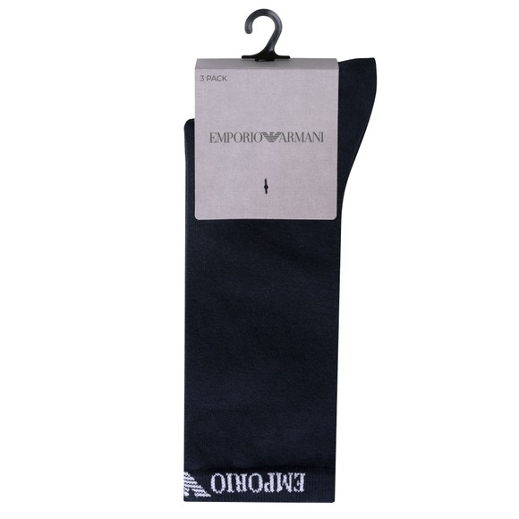 Emporio Armani Mens Blue 3 Pack Socks main image